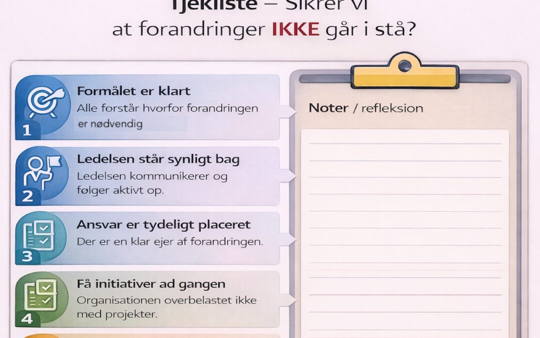 12 ting du skal have styr på, når din organisation gennemfører forandringer (download tjekliste)